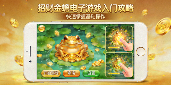 招财金蟾电子游戏入门攻略封面图，展示游戏主界面与基础操作